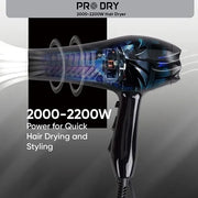 Pro Dry 2000-2200W Professional Hair Dryer – Model VHDT-01